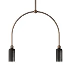 Chandelier with 2 Lights in Different Finishes Made in Italy - Lady Viadurini