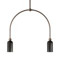 Chandelier with 2 Lights in Different Finishes Made in Italy - Lady