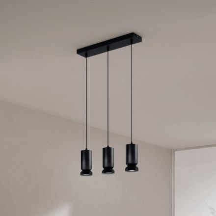 Chandelier with 3 LEDs in Powder Coated Aluminium and Adjustable Cable - Buxus Viadurini