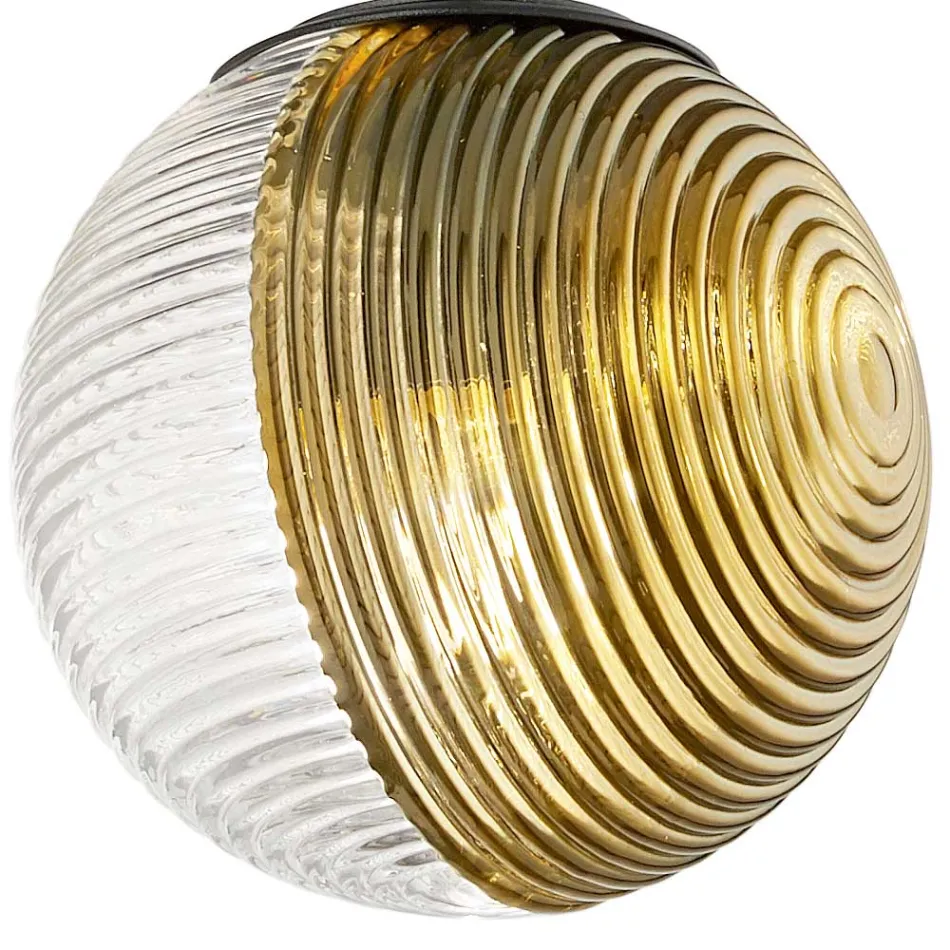 Chandelier with 8 Lights in Blown Glass in the Shape of a Sphere Made in Italy - Prilla Viadurini