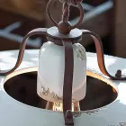 country Chandelier in ceramic and metal Monica Ferroluce Viadurini