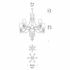 Artisan Venetian Glass 12 Lights Chandelier, Made in Italy - Milagros Viadurini