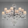 Venetian Glass Chandelier with 12 Lights Handcrafted, Made in Italy - Milagros
