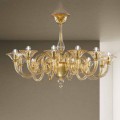 12 Lights Handmade Venetian Glass Chandelier Made in Italy - Margherita