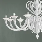 12 Lights Venice Glass Chandelier Handmade in Italy - Agustina Viadurini