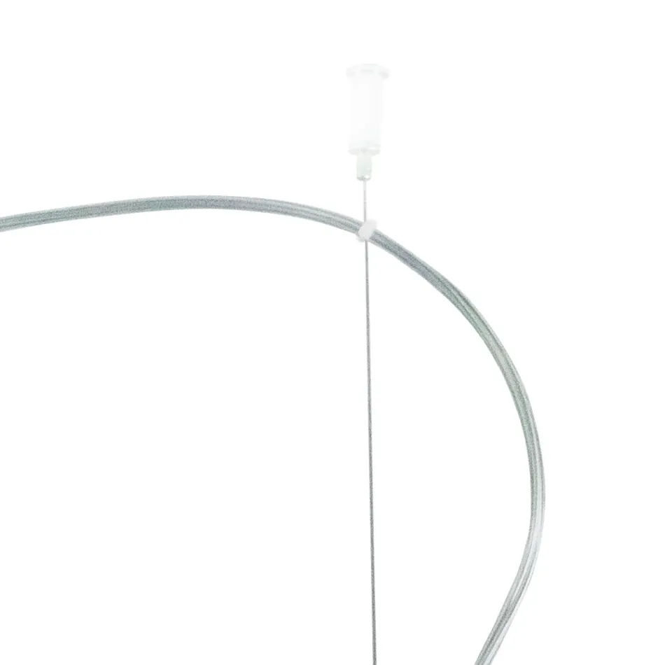 Decentralized Two-Light Chandelier in Handcrafted Glass Made in Italy - Soffio Viadurini