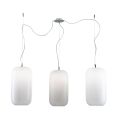 Decentralized Three-Light Venetian Glass Chandelier Made in Italy - Soffio