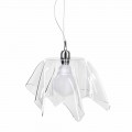 Transparent pendant lamp Dafne, modern design, 36x36 cm