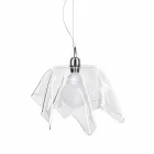 Transparent chandelier with Dafne drapery made in Italy Viadurini