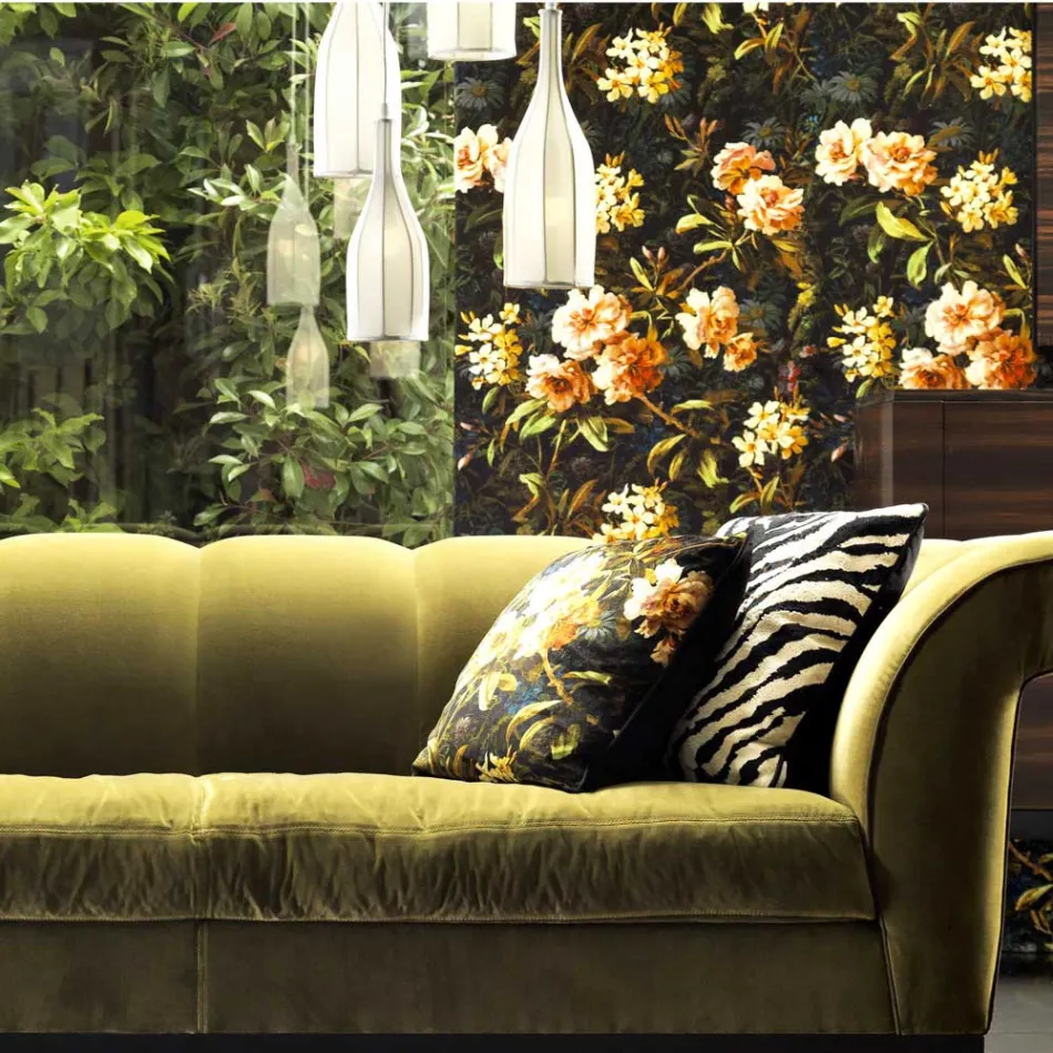 Design chandelier with 6 lampshades Grilli Mathusalem made in Italy Viadurini