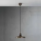 Chandelier of industrial style design in antique iron Monica Viadurini