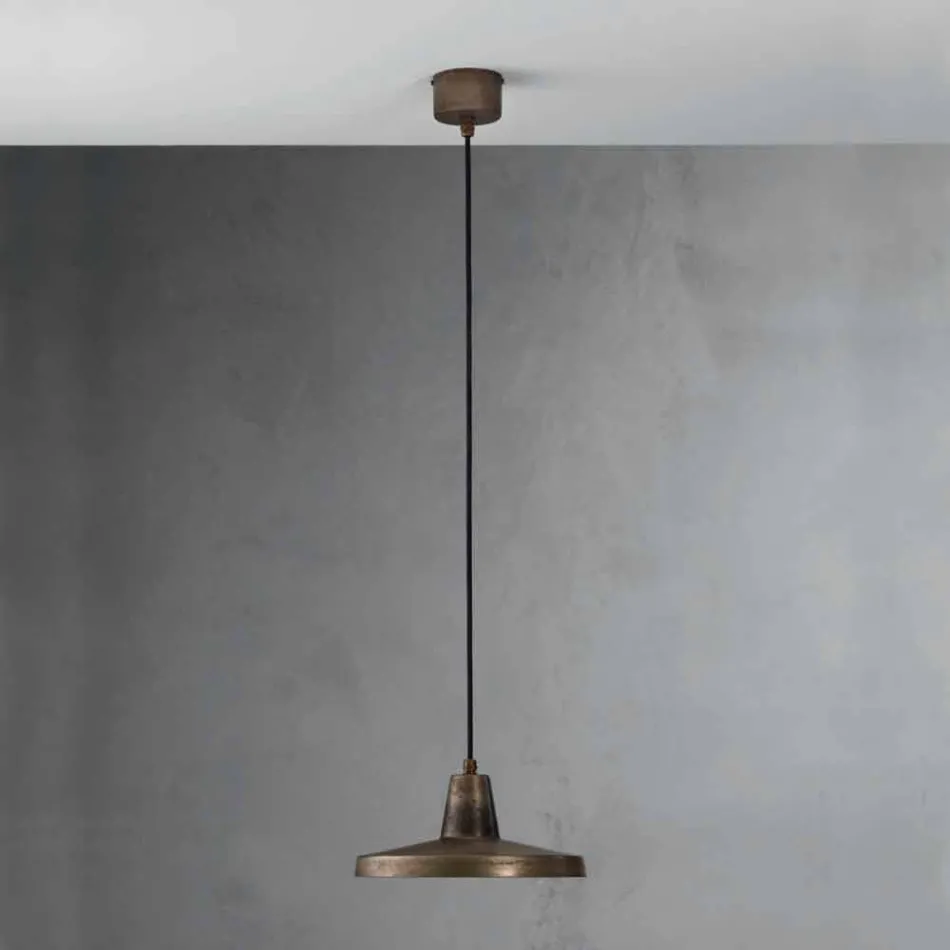 Chandelier of industrial style design in antique iron Monica Viadurini
