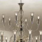 Handmade Chandelier with 18 Lights in Venice Glass Made in Italy - Vittoria Viadurini