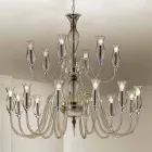 Handmade Chandelier with 18 Lights in Venice Glass Made in Italy - Vittoria Viadurini
