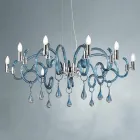 Handmade 9 Light Chandelier in Venetian Glass Made in Italy - Bernadette Viadurini