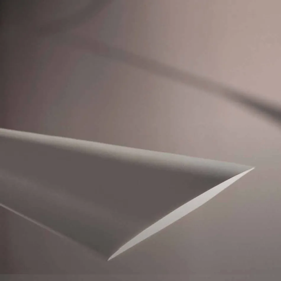 Handmade White Painted Steel Chandelier Made in Italy - Elica Viadurini