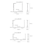 Aluminium Chandelier with White Blown Glass Light - Alma Viadurini