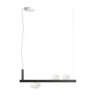 Aluminium Chandelier with White Blown Glass Light - Alma Viadurini