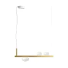 Aluminium Chandelier with White Blown Glass Light - Alma Viadurini
