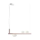 Aluminium Chandelier with White Blown Glass Light - Alma Viadurini