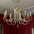 Polished Chrome or Polished Gold Iron Chandelier Made in Italy - Prague