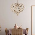 White or Ivory Lacquered Iron Chandelier Made in Italy - Capri