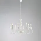 Italian-Made Wood and Lacquered Iron Chandelier for Interior Decor - Tuscany Viadurini