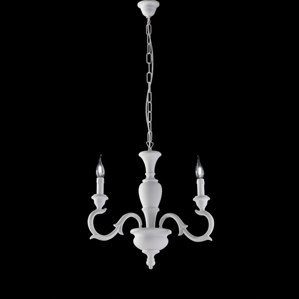 Wooden Chandelier Made in Italy for Interior Decorating - Florence Viadurini