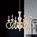 Wooden Chandelier Made in Italy in Various Finishes and Sizes - Florence