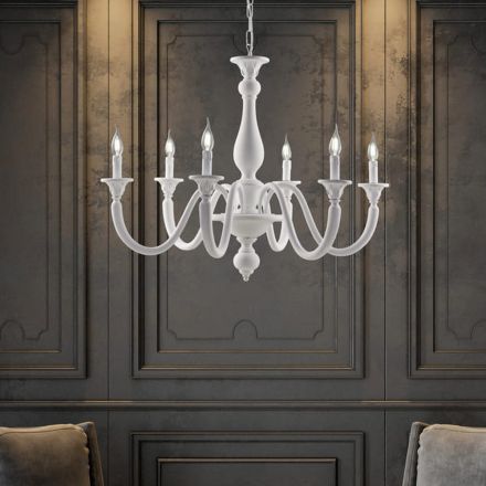 Made in Italy Wooden Chandelier for Interior Decorating - Siena Viadurini