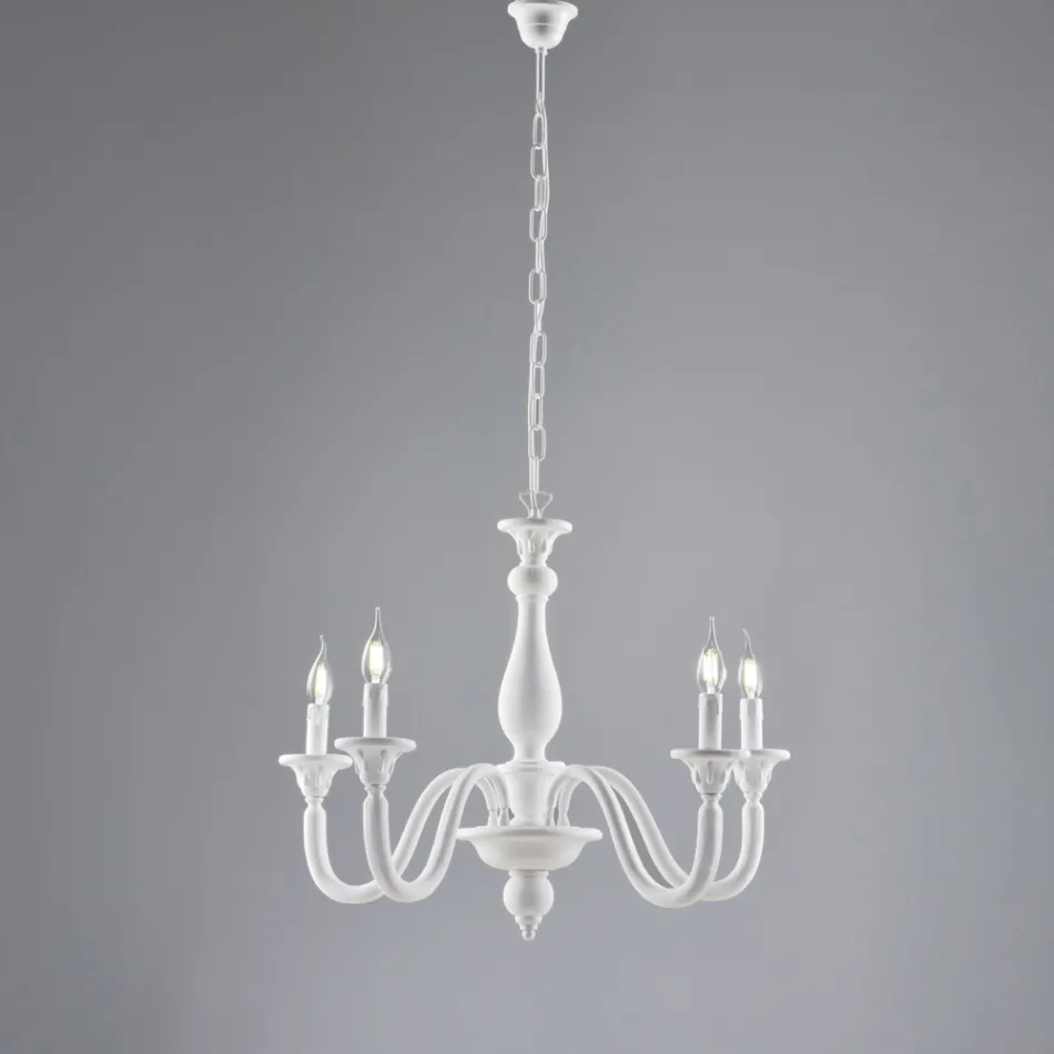 Made in Italy Wooden Chandelier for Interior Decorating - Siena Viadurini