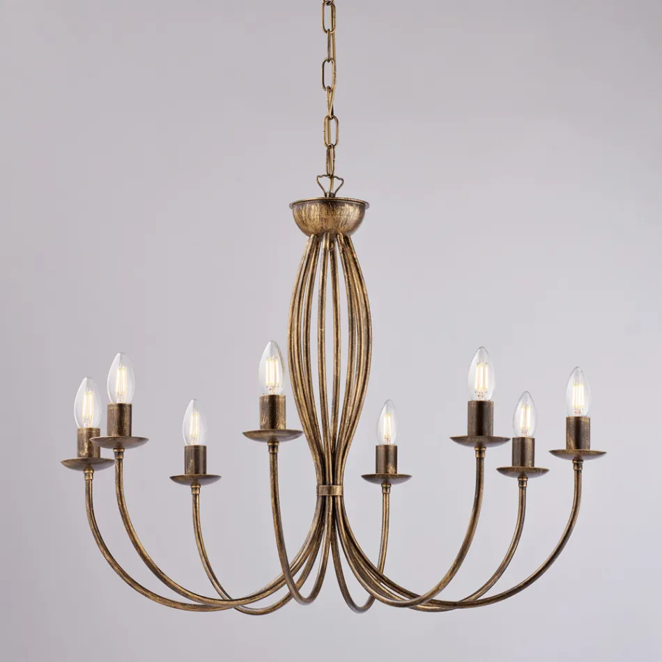 White metal chandelier for illuminating refined spaces – Roccia Viadurini