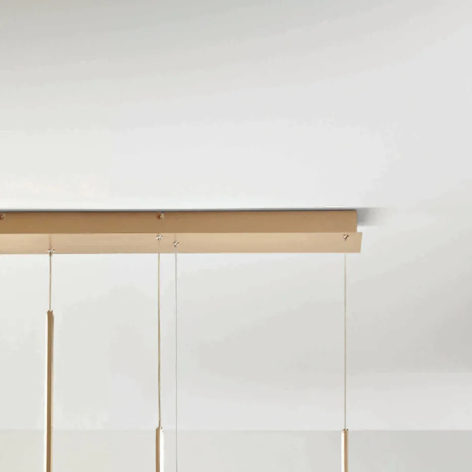 Metal Chandelier with Removable Insert in Granulated Glass - Catalpa Viadurini