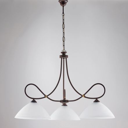 A metal and white ceramic chandelier to enhance your interior – Eclisse Viadurini