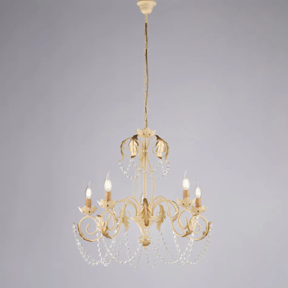 Metal chandelier for bright and welcoming interiors – Perla Viadurini