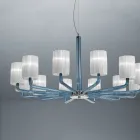 Chandelier in Venice Glass and Metal Handmade in Italy - Graham Viadurini