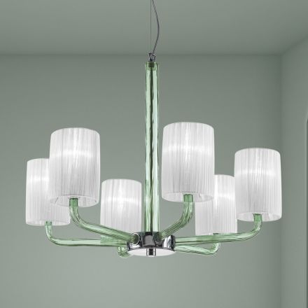 Chandelier in Venice Glass and Metal Handmade in Italy - Graham Viadurini