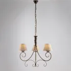 Two-light glass and metal chandelier for refined spaces – Draco Viadurini