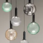 Blown Glass Chandelier Colored and with Balloton Decoration - Fairy Viadurini