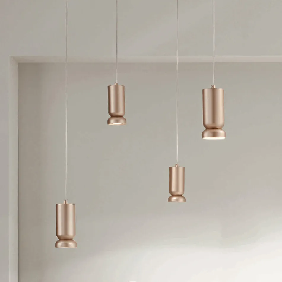 Modern Chandelier in Powder Coated Aluminium and Adjustable Cable - Buxus Viadurini