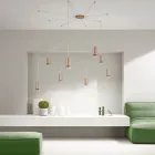 Modern Chandelier in Powder Coated Aluminium and Adjustable Cable - Buxus Viadurini