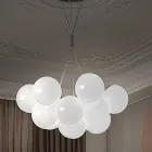 Modern Hand Blown Venetian Glass Chandelier - Snow Viadurini