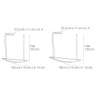 Chandelier Made of Recyclable Aluminium in Various Colours - Mila Viadurini