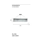 Classic Luxury Suspended Chandelier in Metal and Cut Crystal - Zolando Viadurini