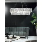 Classic Suspended Chandelier Metal and Luxury Cut Crystal - Mirielle Viadurini