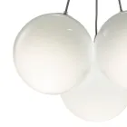 Three-Light Suspended Chandelier in Cased Glass Made in Italy - Althea Viadurini