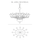 Classic Style Chandelier in Hand Blown Venetian Glass - Vanity Viadurini