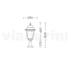 Outdoor lantern in Aluminium and Sandblasted Glass Made in Italy - Alchemist Viadurini