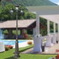 Lamppost 3 Lights Vintage Style in Anthracite Aluminium Made in Italy - Empire