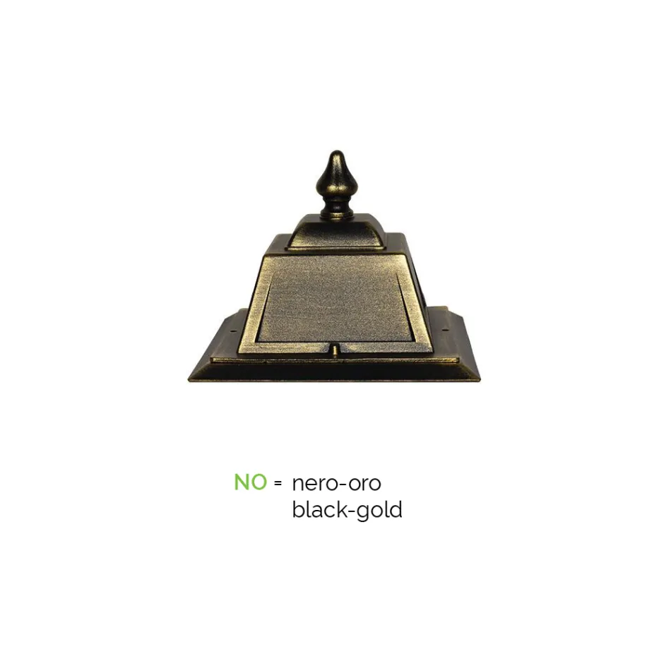 Lamppost 3 Lights Vintage Style in Aluminium and Glass Made in Italy - Doroty Viadurini